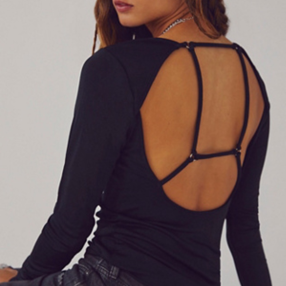 NEW WITH TAGS Free People Black Top- Mediun